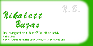 nikolett buzas business card